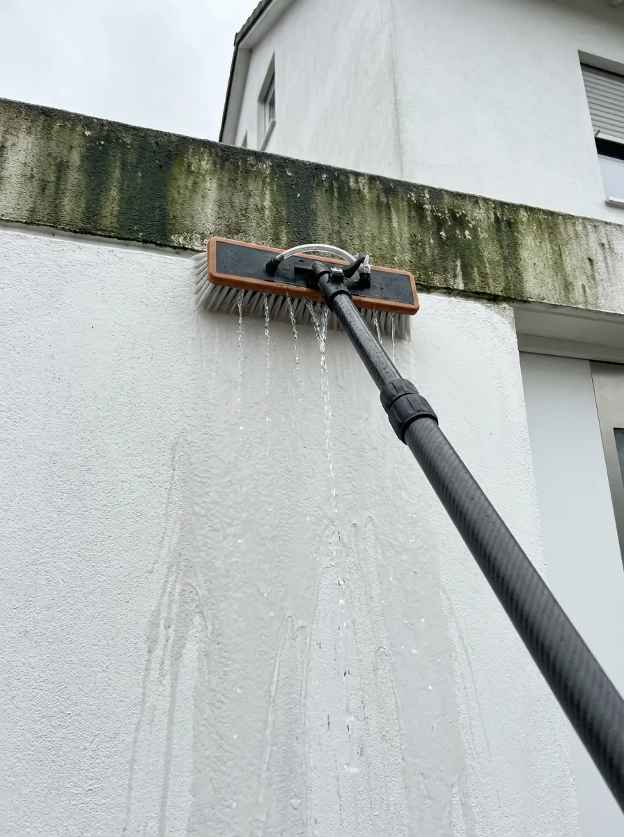 Fassadenreinigung mit Osmose-Bürste - AYA Service