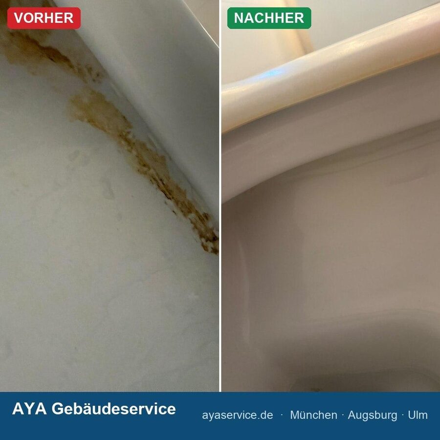 Vorher/Nachher: WC-Reinigung